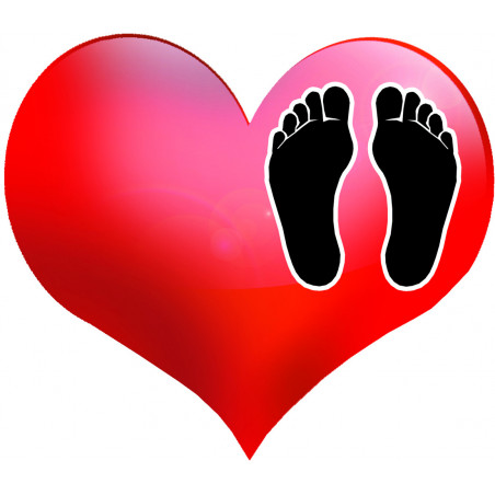 coeur Pieds noirs - 20x17.2cm - Autocollant(sticker)