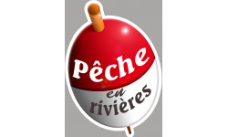 bouchon pêche en rivières - 15x10.7cm - Autocollant(sticker)