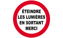 éteindre les lumières en sortant - 15cm - Autocollant(sticker)