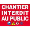 Chantier interdit au public - 29x21cm - Autocollant(sticker)