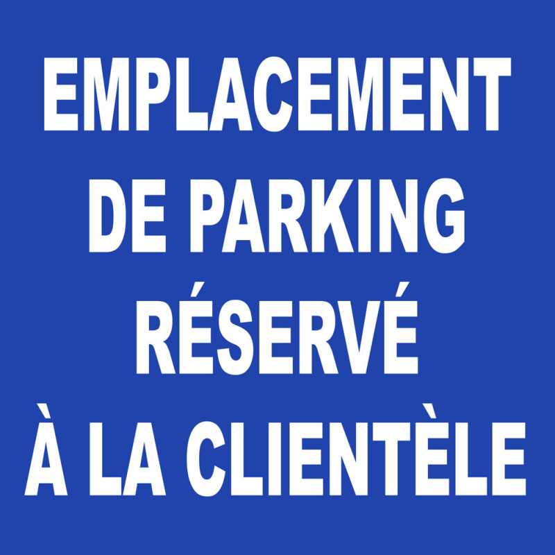 Emplacement parking réservé à la clientèle - 10cm - Sticker/autoco