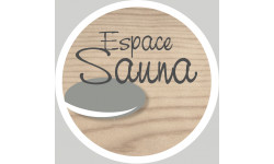 espace sauna - 20cm - Autocollant(sticker)