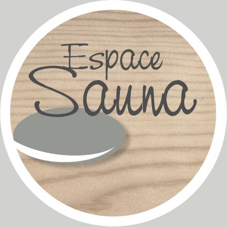 espace sauna - 10cm - Autocollant(sticker)