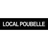 LOCAL POUBELLE NOIR - 29x7cm - Sticker/autocollant