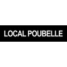 LOCAL POUBELLE NOIR - 29x7cm - Autocollant(sticker)