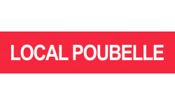 LOCAL POUBELLE ROUGE - 29x7cm - Autocollant(sticker)
