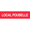 LOCAL POUBELLE ROUGE - 29x7cm - Autocollant(sticker)