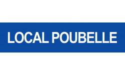 LOCAL POUBELLE BLEU - 29x7cm - Autocollant(sticker)
