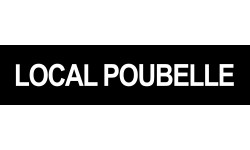 LOCAL POUBELLE NOIR - 15x3.5cm - Autocollant(sticker)