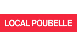 LOCAL POUBELLE ROUGE - 15x3.5cm - Autocollant(sticker)