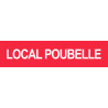 LOCAL POUBELLE ROUGE - 15x3.5cm - Sticker/autocollant