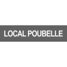 LOCAL POUBELLE GRIS - 15x3.5cm - Autocollant(sticker)