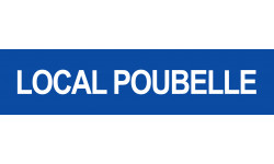 LOCAL POUBELLE BLEU - 15x3.5cm - Autocollant(sticker)