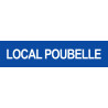 LOCAL POUBELLE BLEU - 15x3.5cm - Autocollant(sticker)