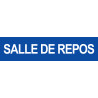 Salle de repos bleu - 29x7cm - Sticker/autocollant