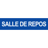 Salle de repos bleu - 29x7cm - Autocollant(sticker)