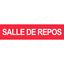 Salle de repos rouge - 29x7cm - Sticker/autocollant