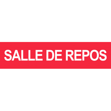 Salle de repos rouge - 29x7cm - Autocollant(sticker)