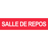 Salle de repos rouge - 29x7cm - Sticker/autocollant