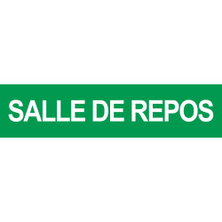Salle de repos vert - 29x7cm - Sticker/autocollant
