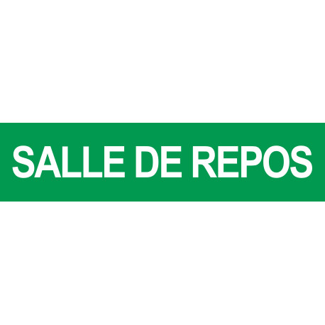 Salle de repos vert - 29x7cm - Autocollant(sticker)