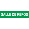 Salle de repos vert - 29x7cm - Autocollant(sticker)