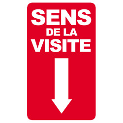 sens de la visite flèche bas - 25x15cm - Sticker/autocollant