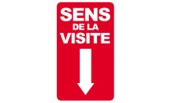 sens de la visite flèche bas - 25x15cm - Autocollant(sticker)