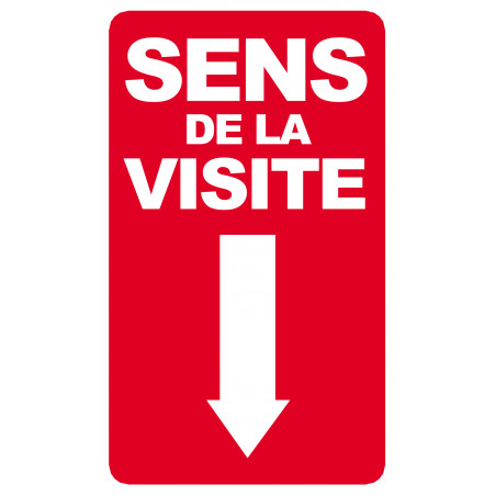 sens de la visite flèche bas - 25x15cm - Autocollant(sticker)