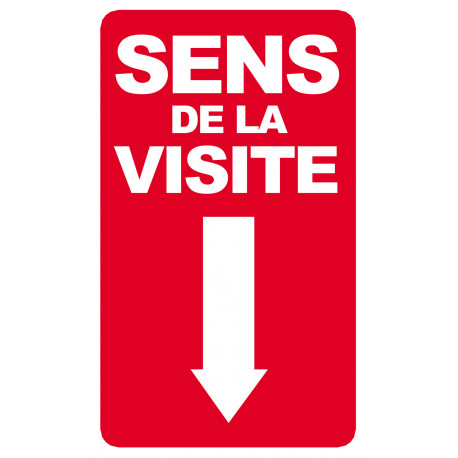 sens de la visite flèche bas - 20x12cm - Autocollant(sticker)