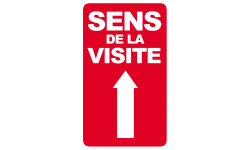 sens de la visite flèche haut - 25x15cm - Autocollant(sticker)