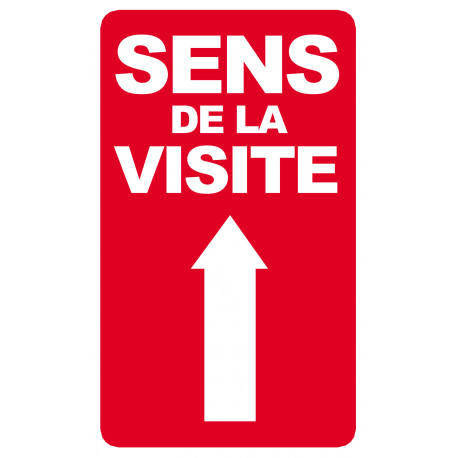 sens de la visite flèche haut - 25x15cm - Autocollant(sticker)