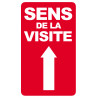 sens de la visite flèche haut - 25x15cm - Autocollant(sticker)