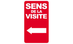 sens de la visite flèche gauche - 25x15cm - Autocollant(sticker)