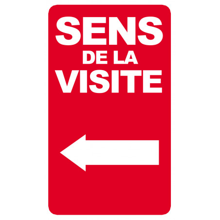 sens de la visite flèche gauche - 25x15cm - Autocollant(sticker)