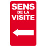 sens de la visite flèche gauche - 25x15cm - Autocollant(sticker)