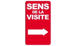 sens de la visite flèche droite - 25x15cm - Autocollant(sticker)