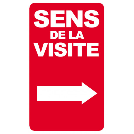 sens de la visite flèche droite - 25x15cm - Autocollant(sticker)