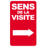 sens de la visite flèche droite - 25x15cm - Autocollant(sticker)