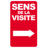 sens de la visite flèche droite - 15x9cm - Sticker/autocollant