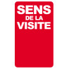 sens de la visite rouge - 15x9cm - Autocollant(sticker)