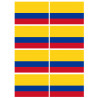 Drapeau Colombie - 8 stickers - 9.5 x 6.3 cm - Autocollant(sticker)