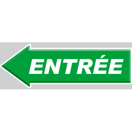 entrée flèche gauche - 29,7x10cm - Sticker/autocollant