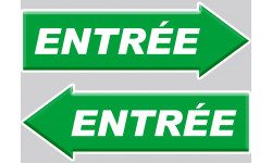 entrée flèche gauche et droite - 2 stickers 29,7x10cm - Autocollant(sticker)