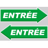 entrée flèche gauche et droite - 2 stickers 29,7x10cm - Sticker/auto