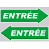 entrée flèche gauche et droite - 2 stickers 29,7x10cm - Autocollant(sticker)