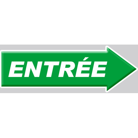entrée flèche droite - 20x7cm - Sticker/autocollant