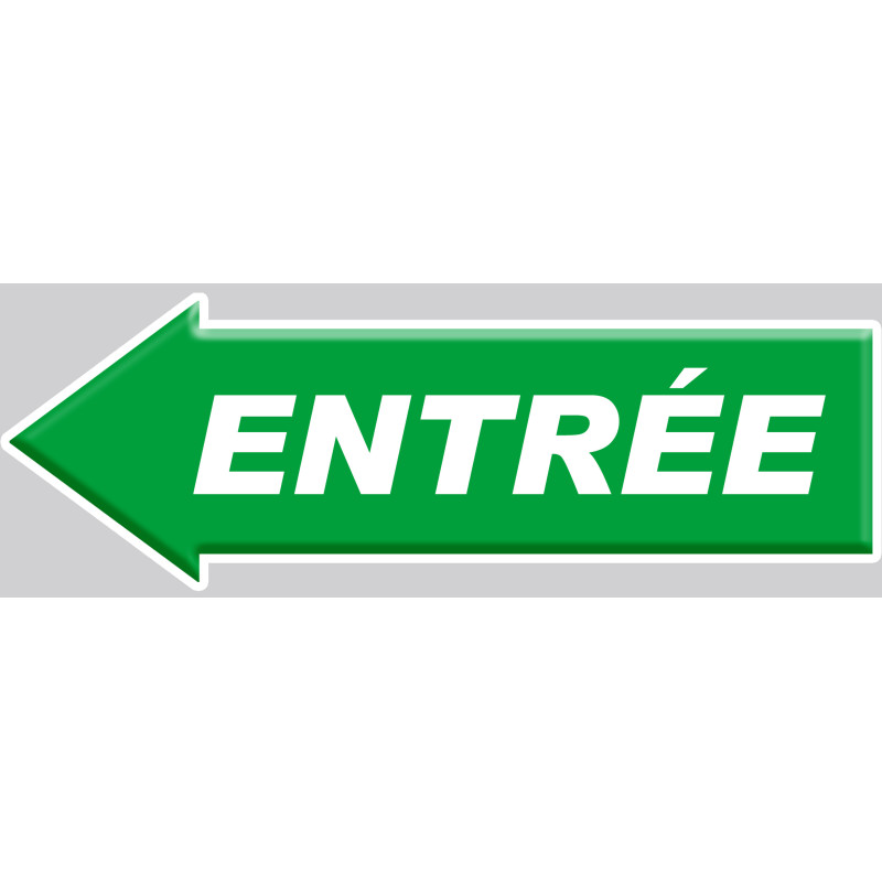 entrée flèche gauche - 20x7cm - Sticker/autocollant