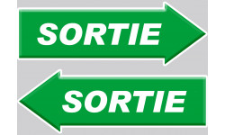 sortie flèche droite et gauche - 2 stickers 20x7cm - Autocollant(sticker)