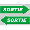 sortie flèche droite et gauche - 2 stickers 20x7cm - Autocollant(sticker)